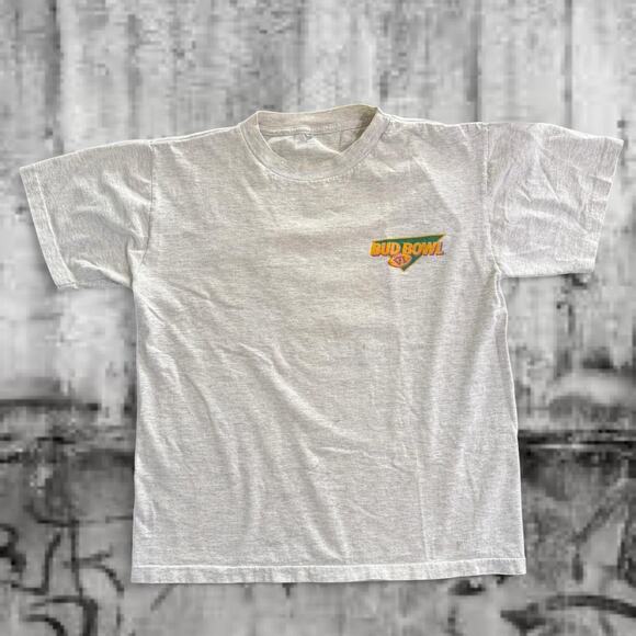 Vintage Budweiser “Bud Bowl VI” Tee Gray - Size M - Single Stitch - Picture 2 of 8